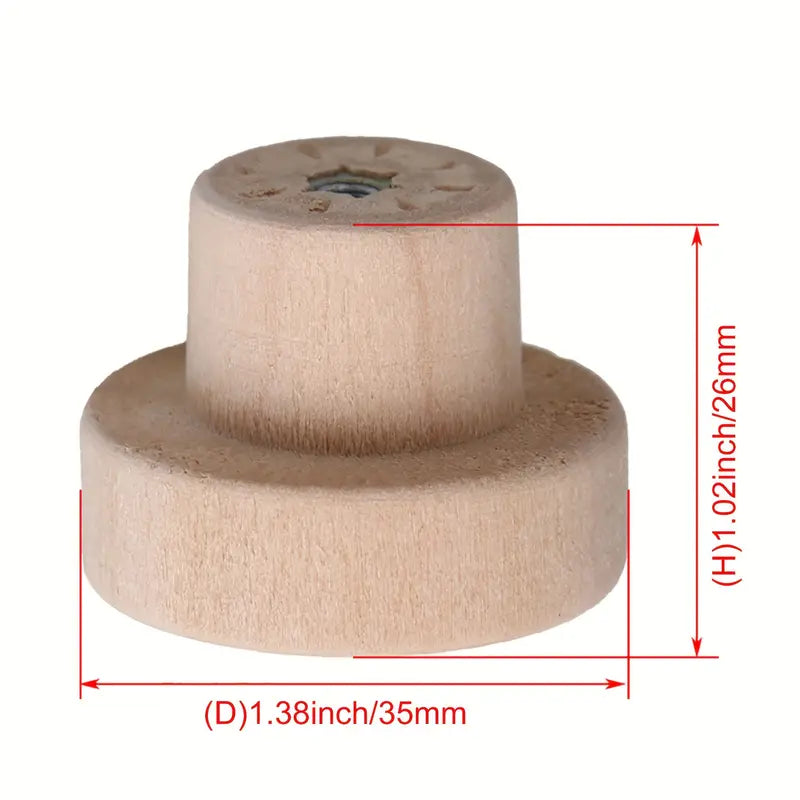35mm Natural Beechwood Wood Round Knob