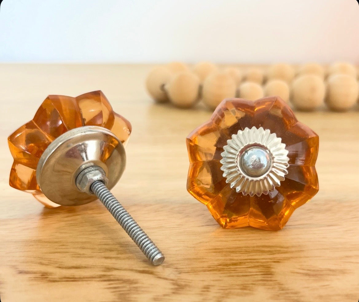 Toffee Glass Melon Knob