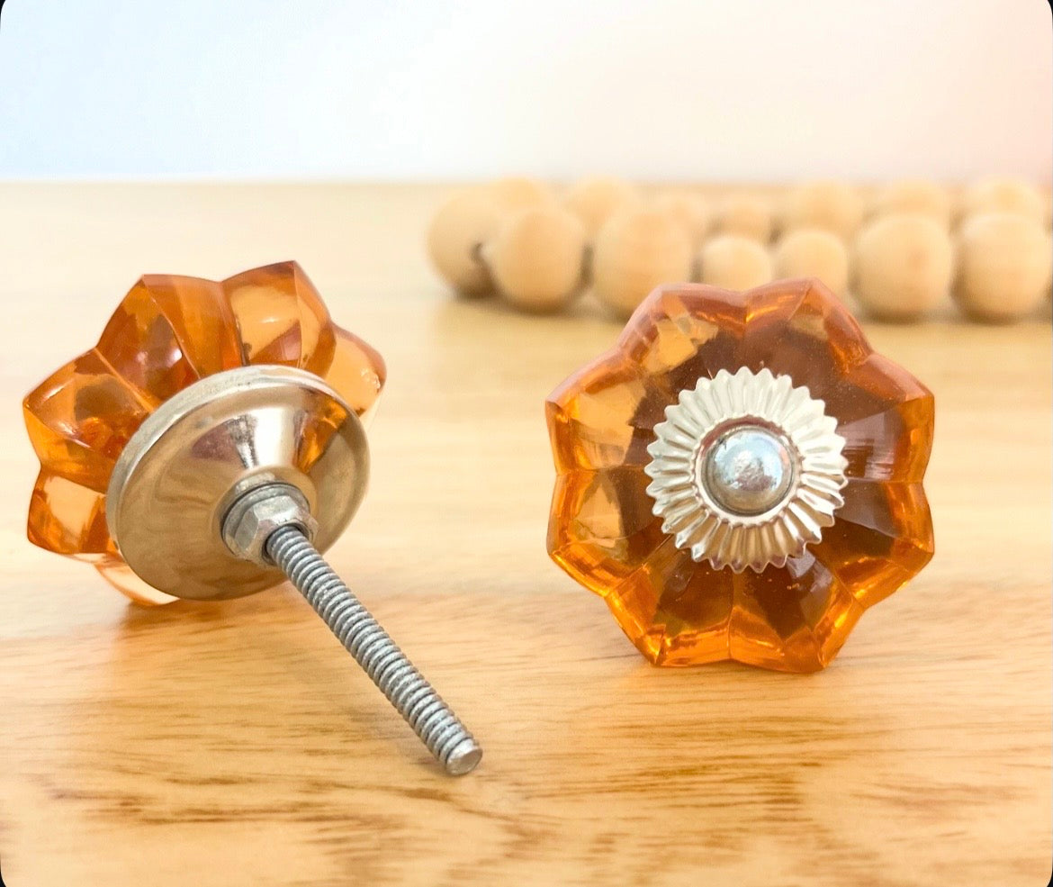 Toffee Glass Melon Knob
