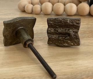 Bronze Metal Rock Face Knob