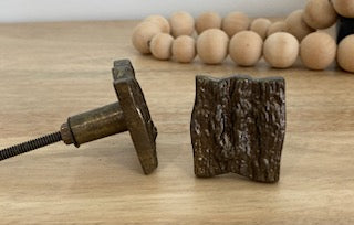 Bronze Metal Rock Face Knob