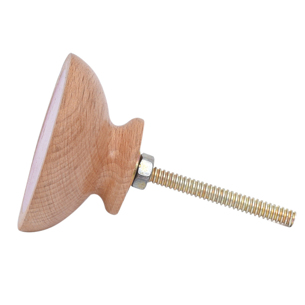 Lipstick Pink & Resin Wooden Knob - Hip N Humble