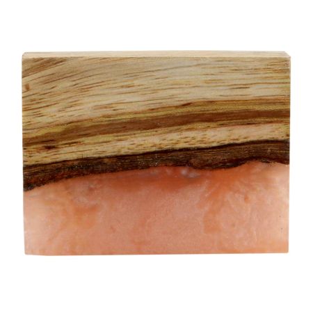 Stone Pink & Resin Wooden Knob