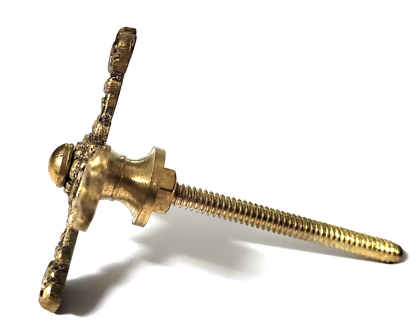 Gold/Bronze Cross Metal Knob - Hip N Humble