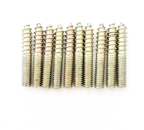 HOMEMAXS 100pcs Hanger Bolts Double Headed Bolts Self-tapping