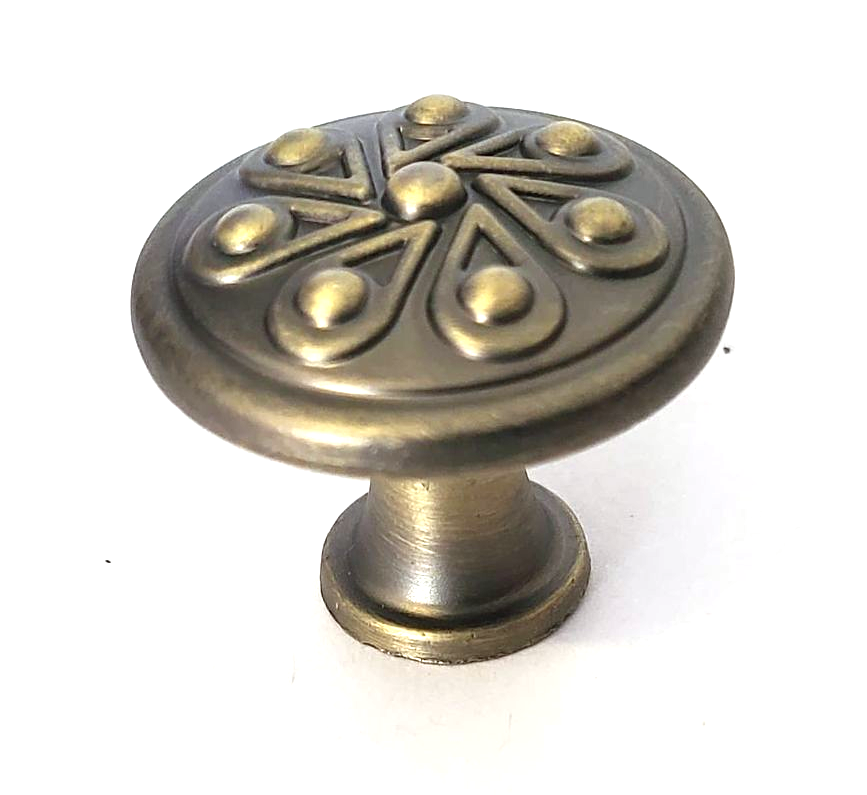 Matt Brushed Antique Metal Knob - Hip N Humble