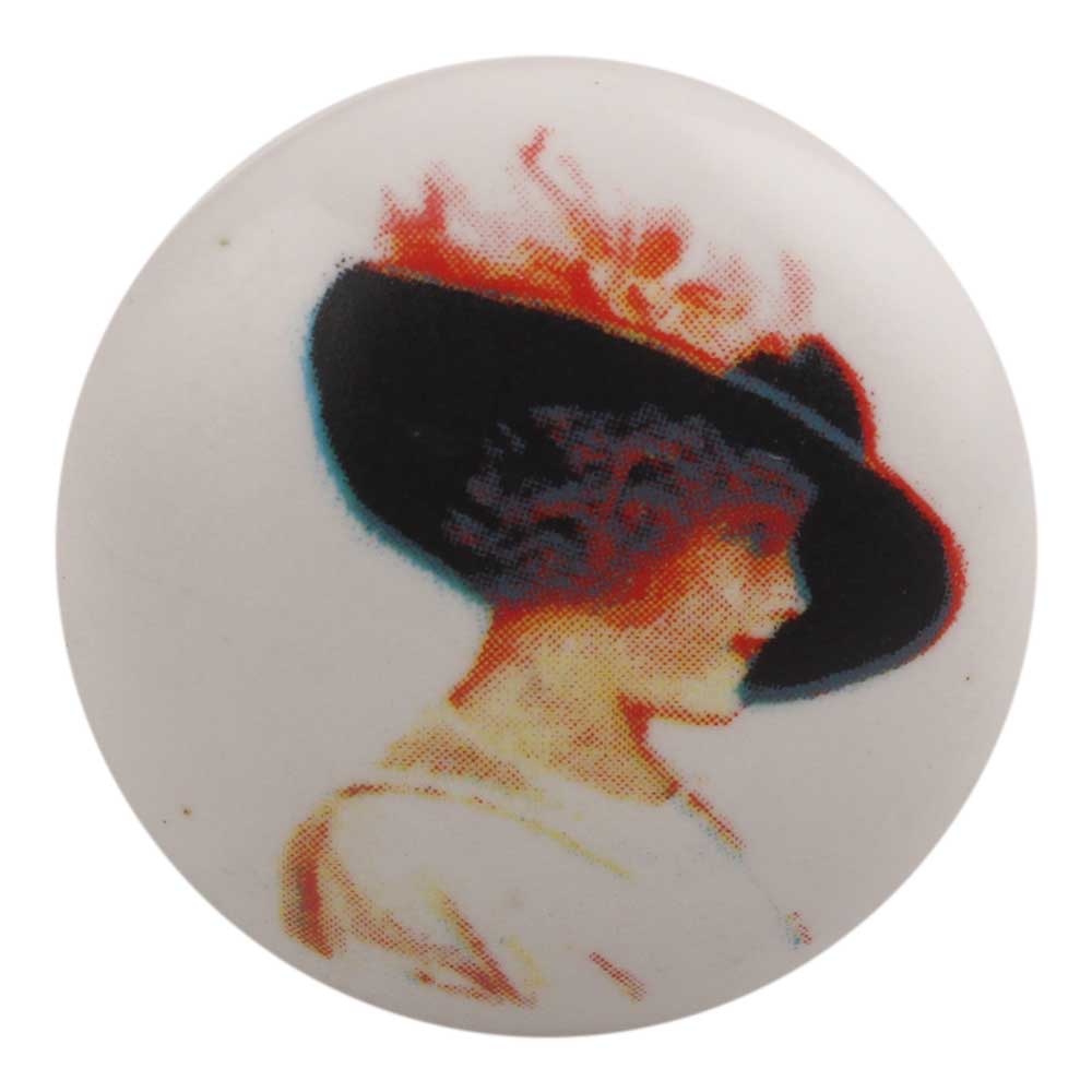Elegant Lady Flat Ceramic Knob - Hip N Humble