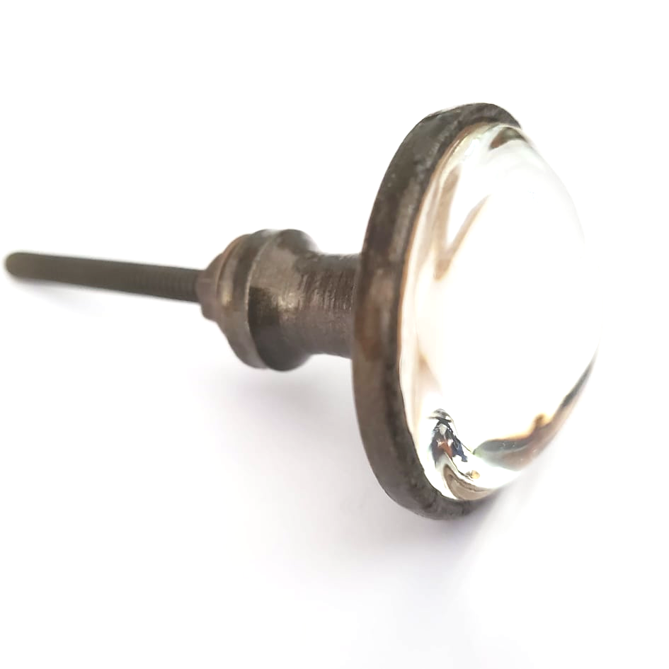 Bee Happy Glass/Metal Knob - Hip N Humble