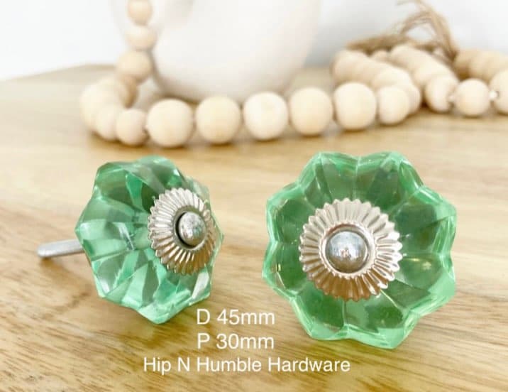 Mint Green Glass Knob