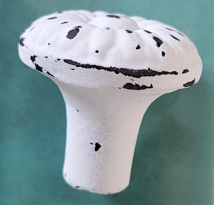 Cast Iron Paintable Antique White Metal Knob - Hip N Humble