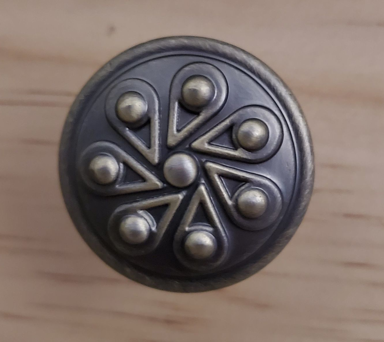 Matt Brushed Antique Metal Knob - Hip N Humble