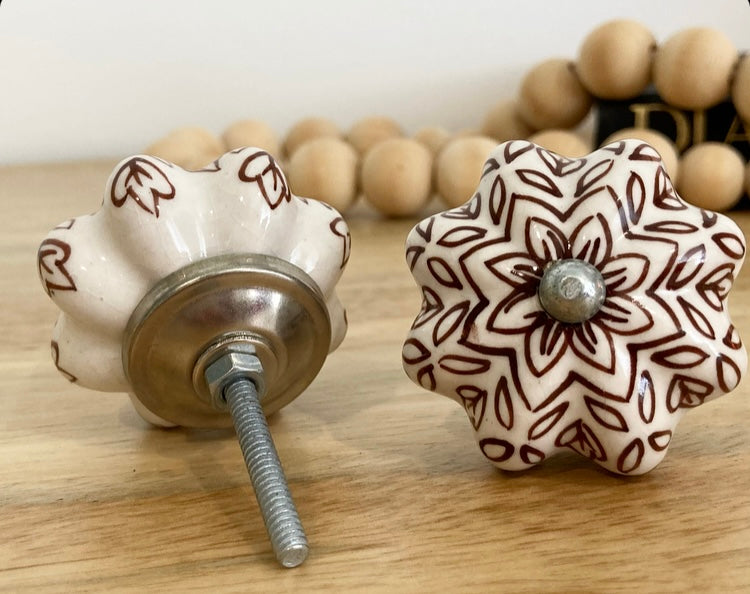 Autumn Leaves Ceramic Knob