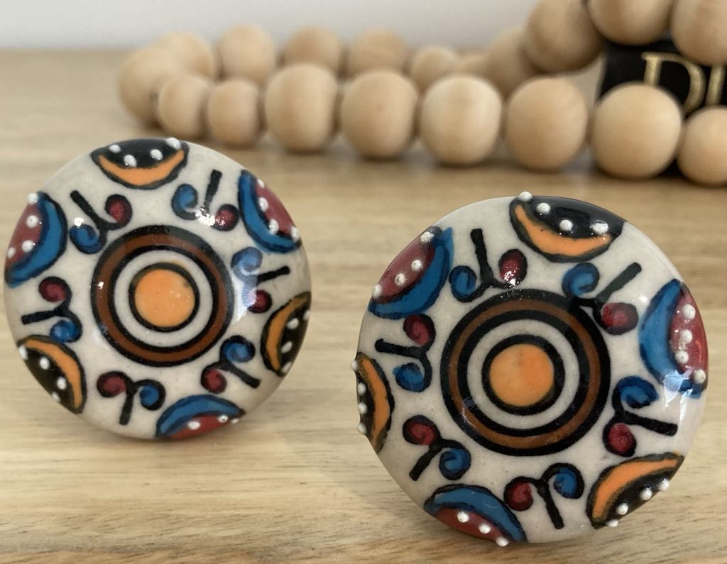 Contemporary Flat Ceramic Knob