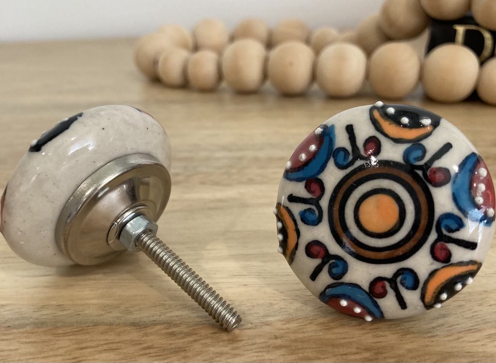 Contemporary Flat Ceramic Knob