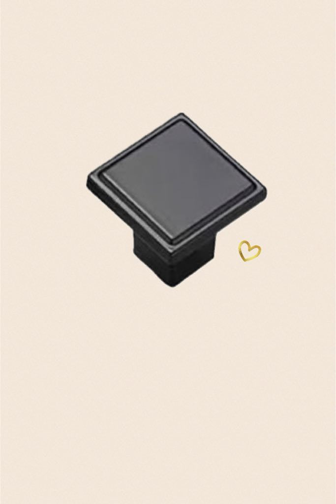 Salem Black Square Alloy Knob