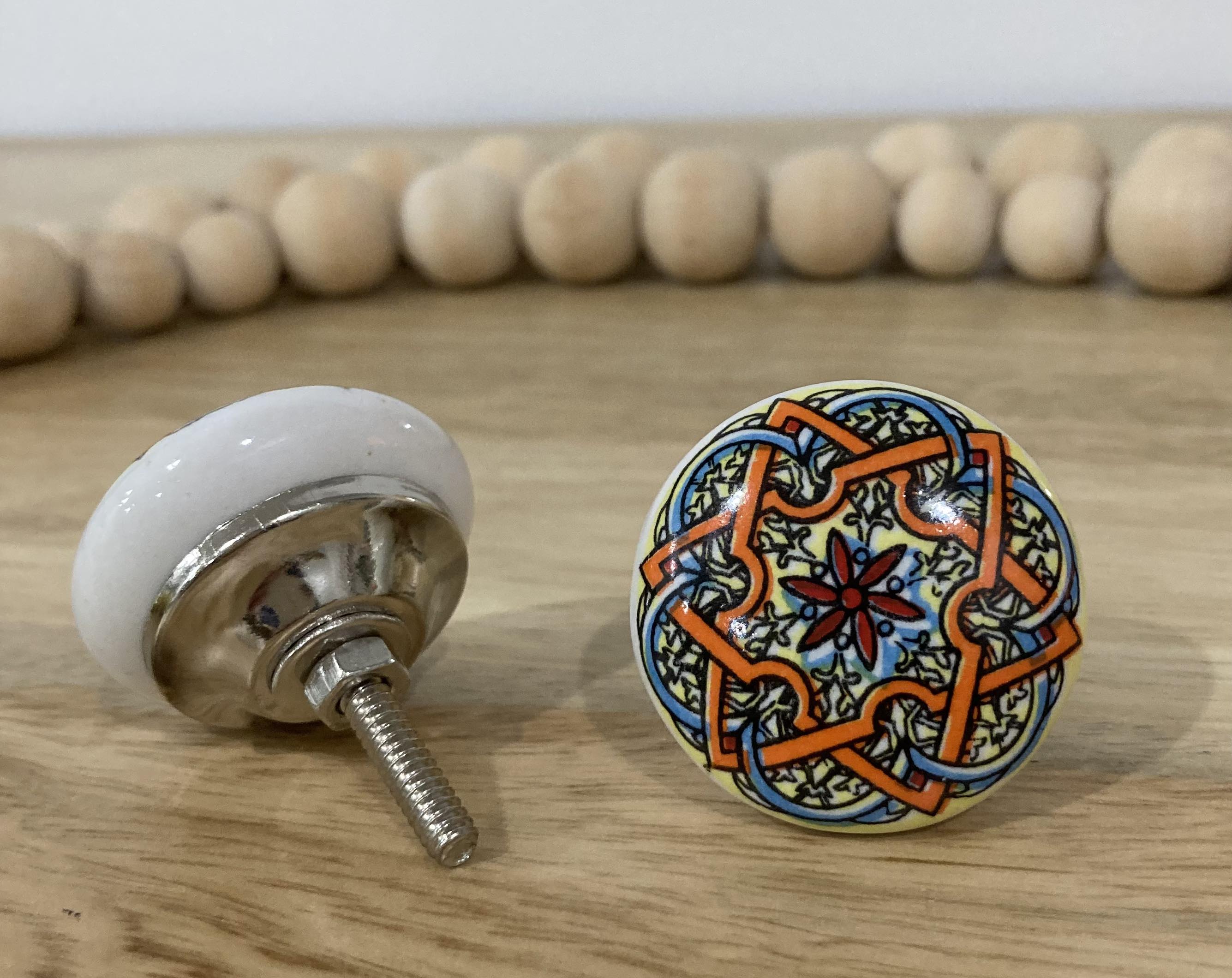 No 9 Flat Ceramic Knob