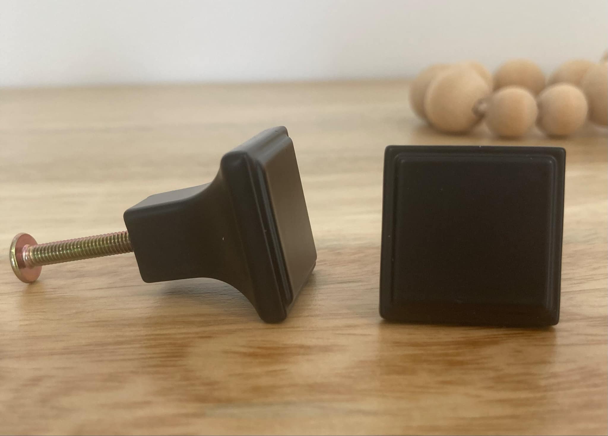 Salem Black Square Alloy Knob