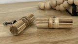 Round Rattan T Bar and Wood Handle
