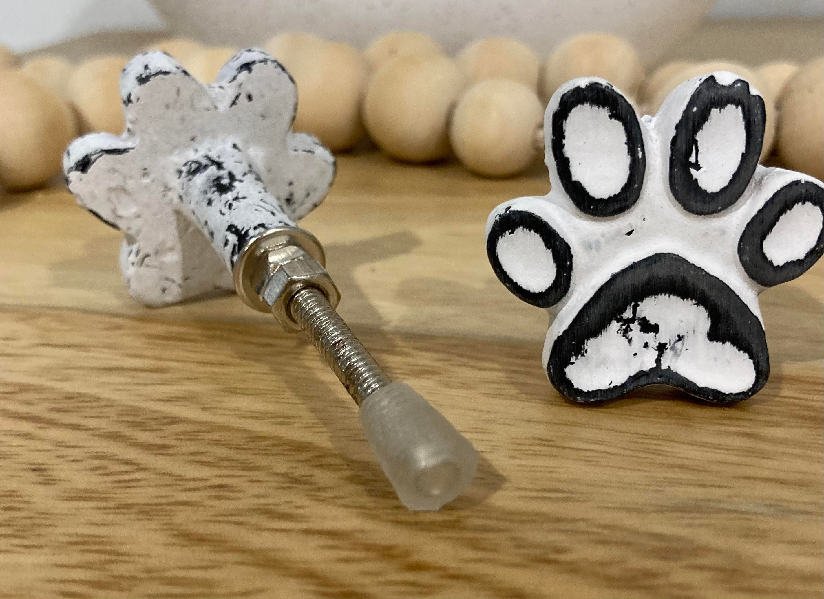 Cat Dog Paw Metal Knob