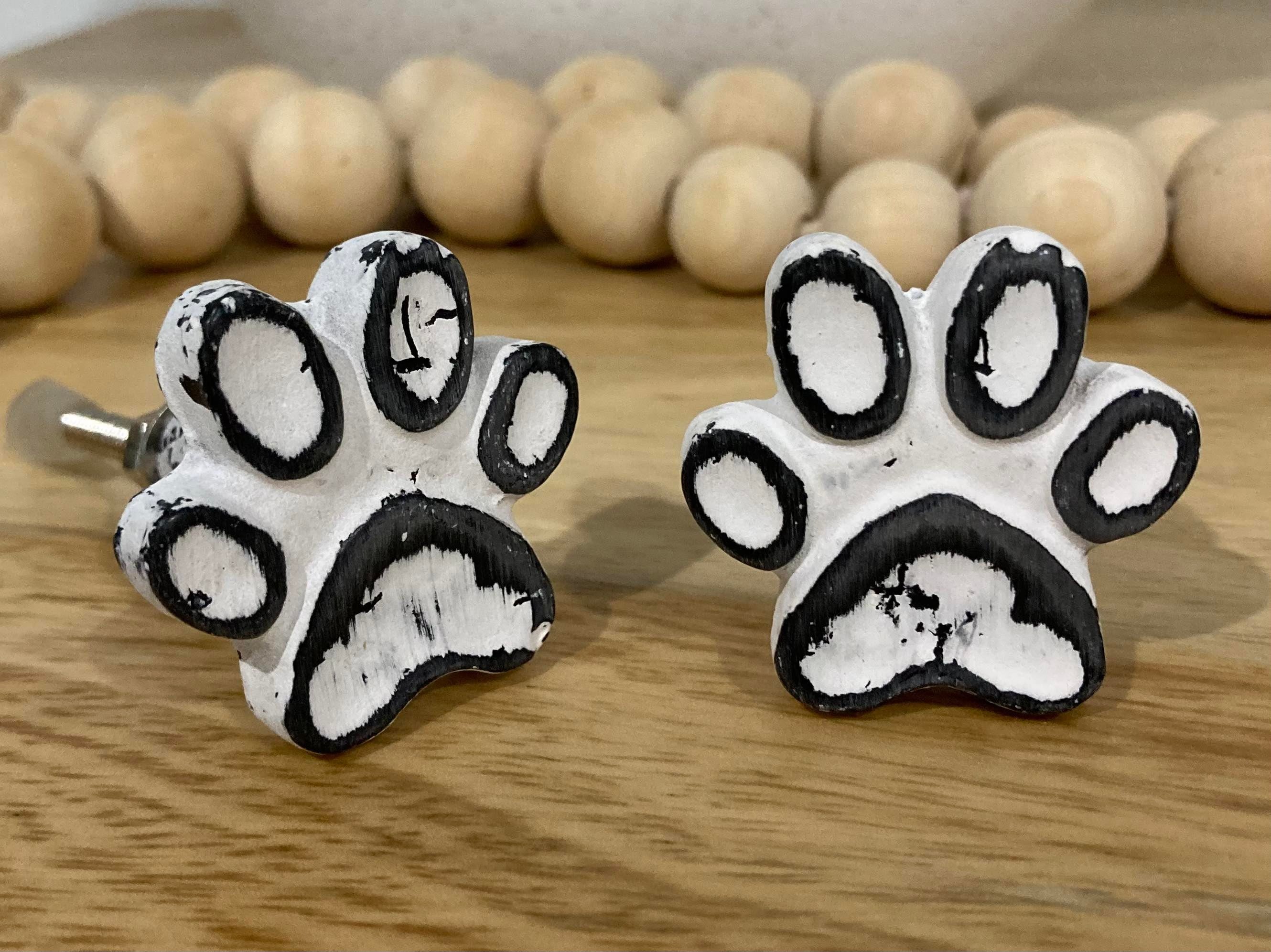 Cat Dog Paw Metal Knob