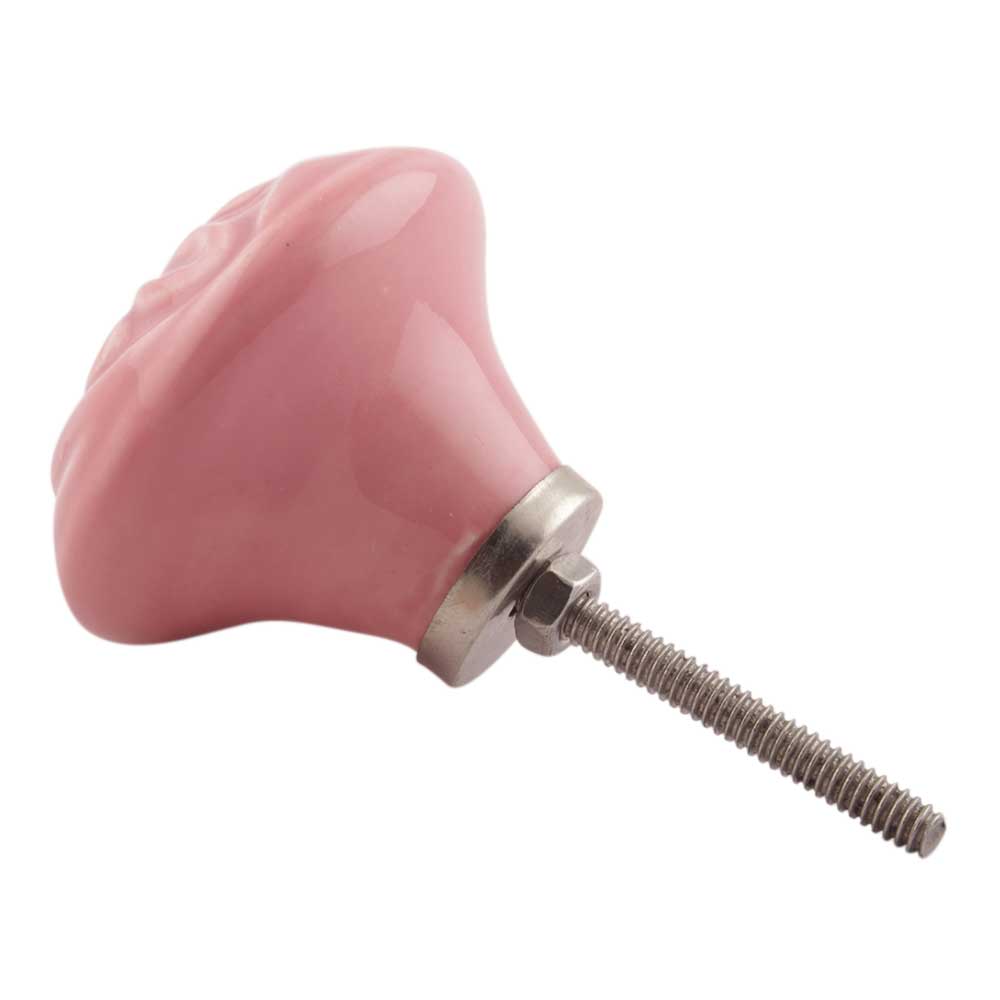 Large Pretty in Pink Ceramic Knob - Hip N Humble