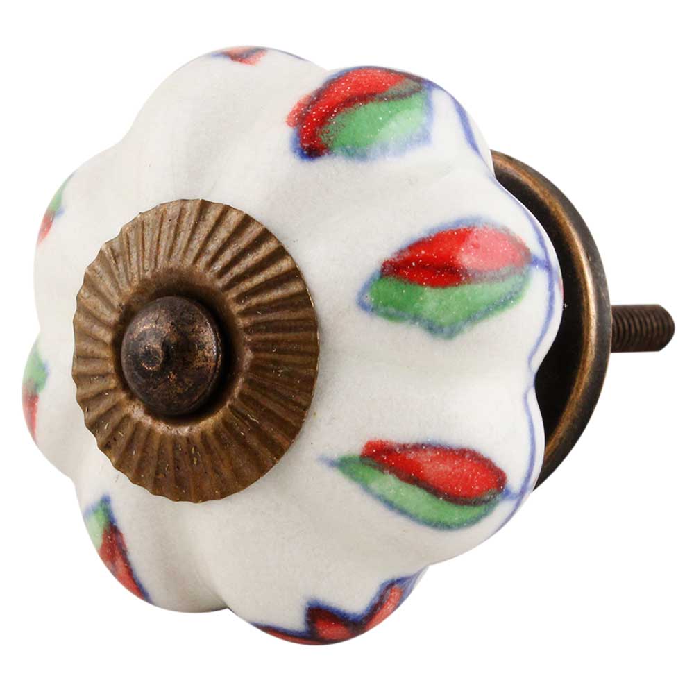 Plumeria Mystical Flower Ceramic Knob - Hip N Humble