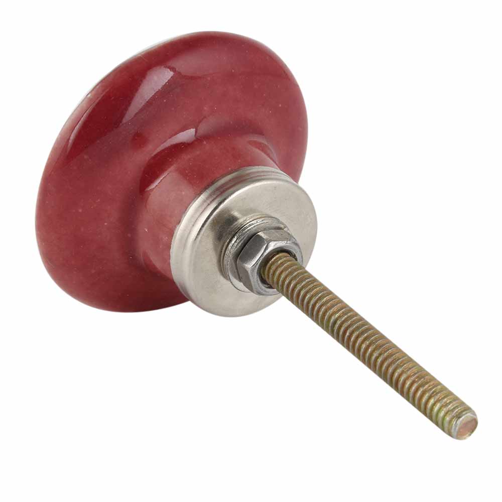 Grey or Cherry and Gold Flat Ceramic Knob - Hip N Humble