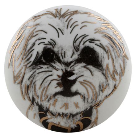 My Puppy Flat Ceramic Knob - Hip N Humble