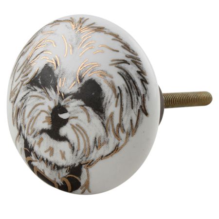 My Puppy Flat Ceramic Knob - Hip N Humble