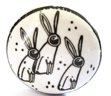 Three Wise Rabbits Flat Ceramic Knob - Hip N Humble