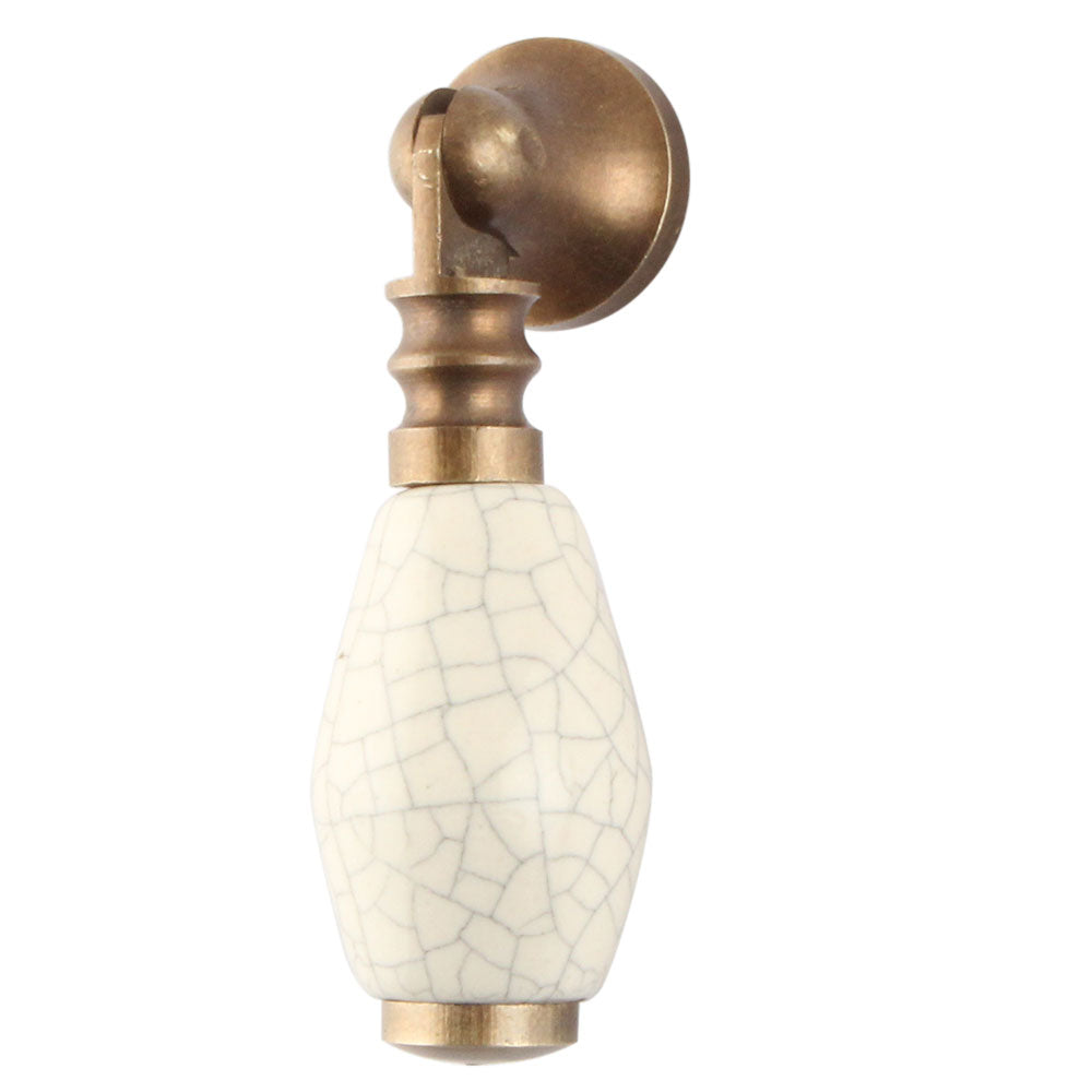 Crackle Cream Drop Handle - Hip N Humble