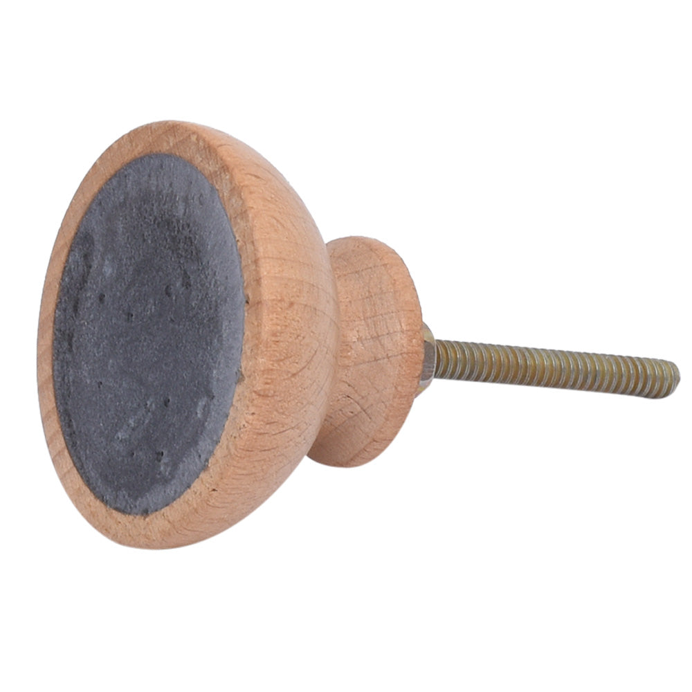 Grey & Resin Wooden Knob - Hip N Humble