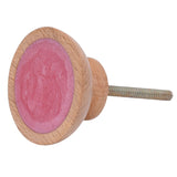 Lipstick Pink & Resin Wooden Knob - Hip N Humble