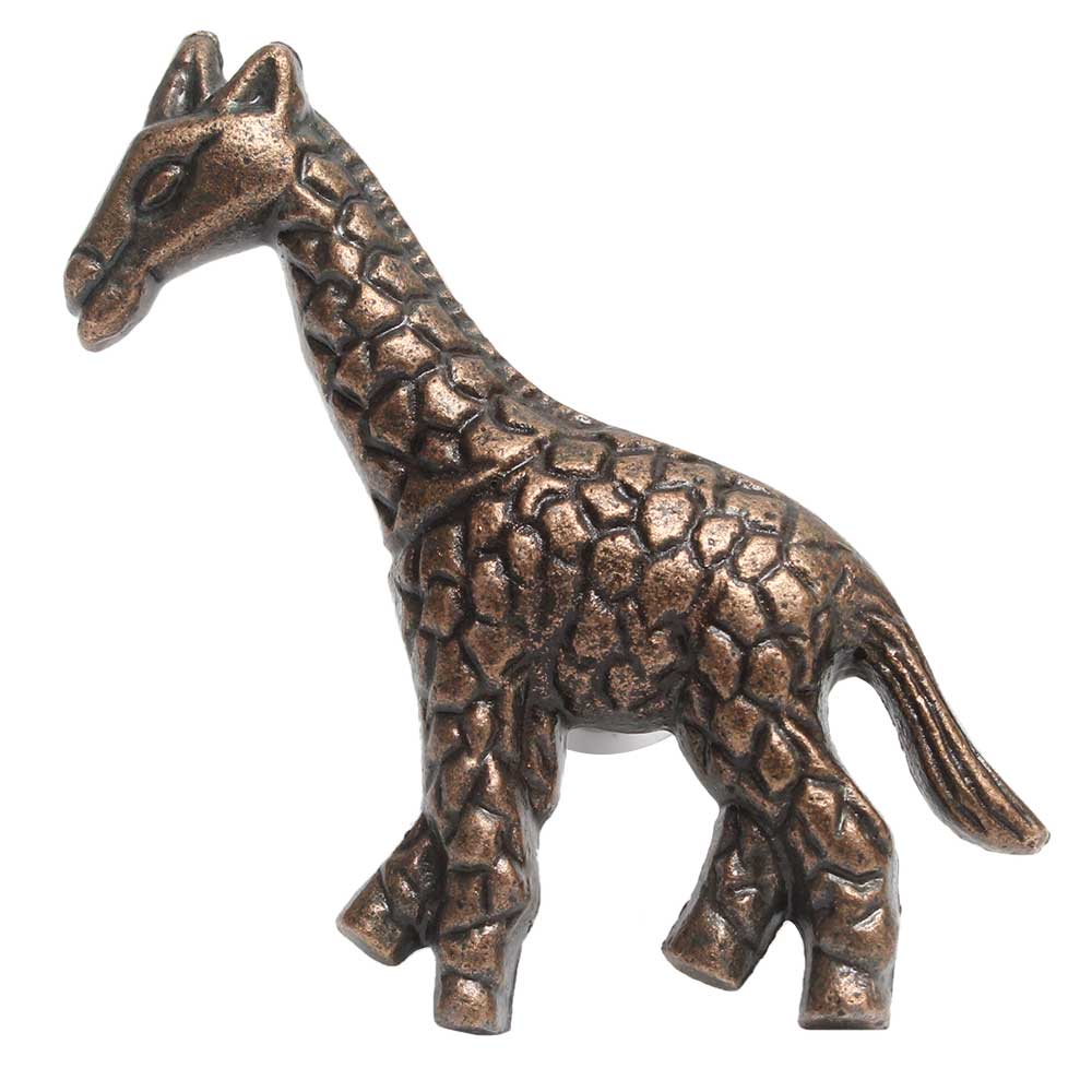 Nibbles the Antique Metal Giraffe Knob - Hip N Humble