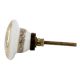 Golden Border Flat Ceramic Knob - Hip N Humble