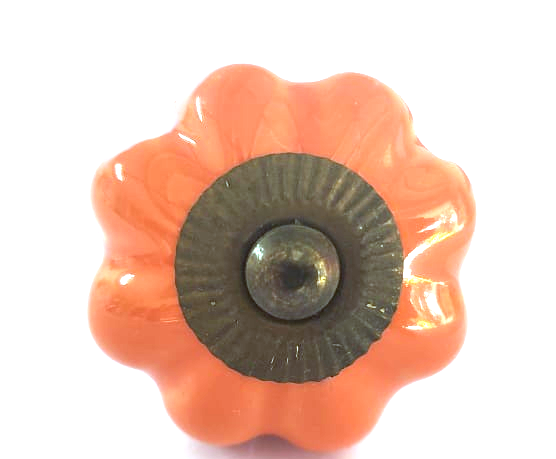 Orange Antique Ceramic Knob - Hip N Humble