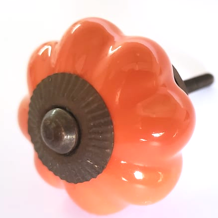 Orange Antique Ceramic Knob - Hip N Humble