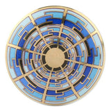 Blue Sapphire Pattern Flat Ceramic Knob - Hip N Humble