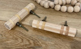 Cylinder Style Natural Rattan Wood Handle - Hip N Humble
