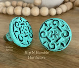 Rustic Light Sage Green Metal Knob - Hip N Humble