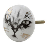 Citty Cat Flat Ceramic Knob - Hip N Humble