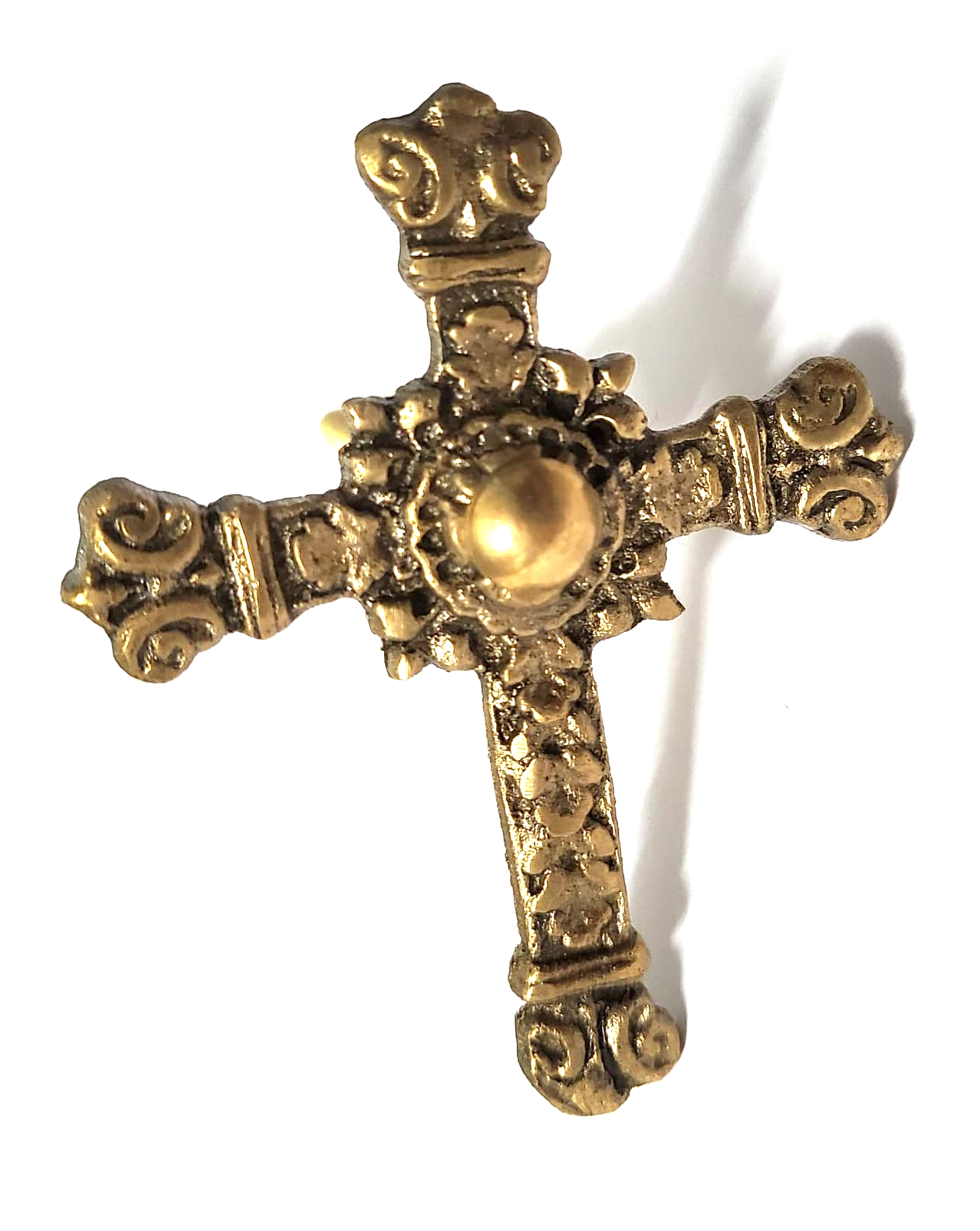 Gold/Bronze Cross Metal Knob - Hip N Humble