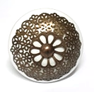 Lots of Lace White Filigree Ceramic Knob - Hip N Humble