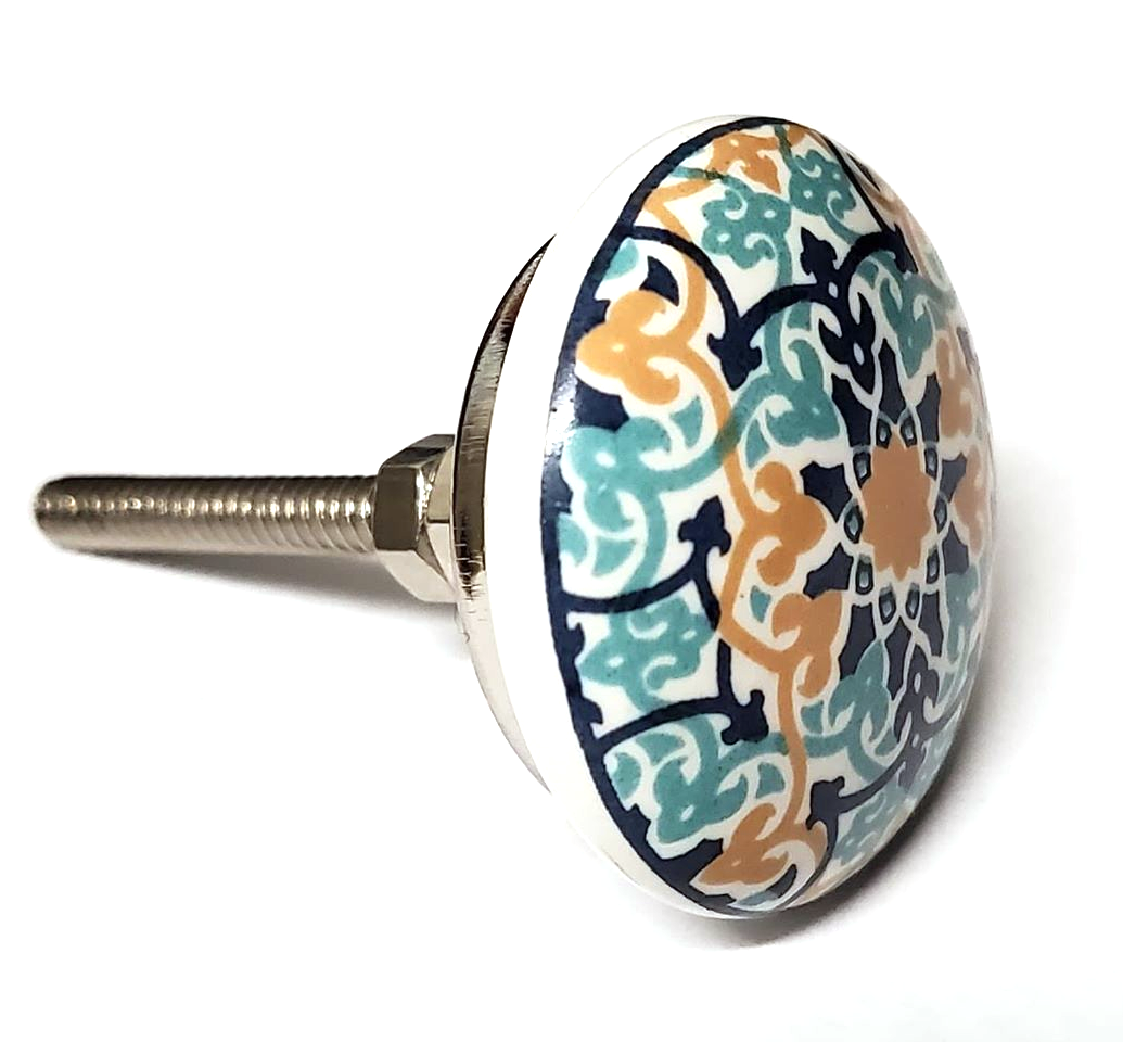 Tuscan Sun Flat Ceramic Knob - Hip N Humble