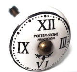 Roman Numeral Clock Ceramic Knob - Hip N Humble
