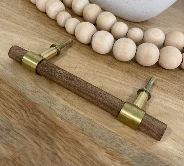 145mm Mango Wood Gold Metal/Wood Handle - Hip N Humble