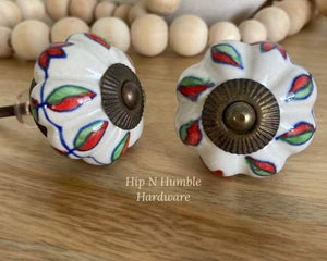 Plumeria Mystical Flower Ceramic Knob - Hip N Humble