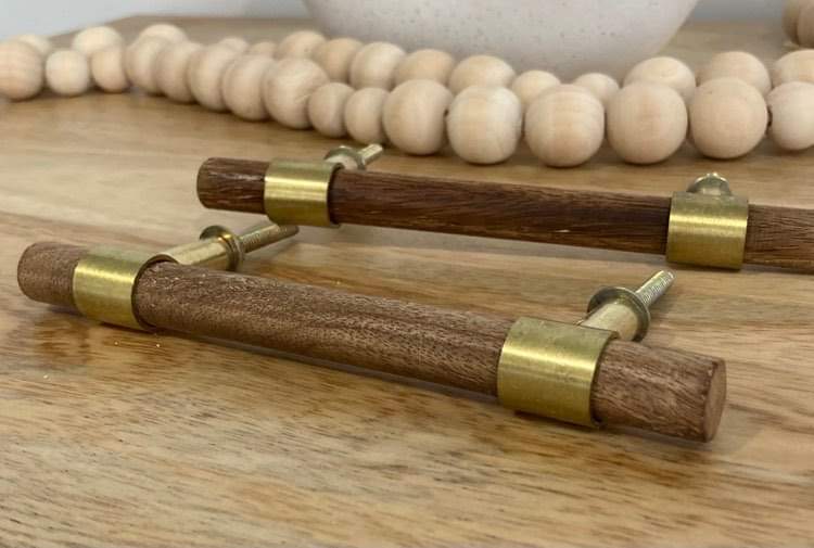 145mm Mango Wood Gold Metal/Wood Handle - Hip N Humble