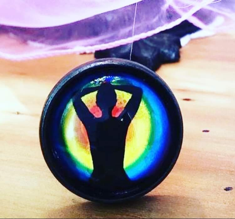 Namaste  Glass and Metal Knob - Hip N Humble