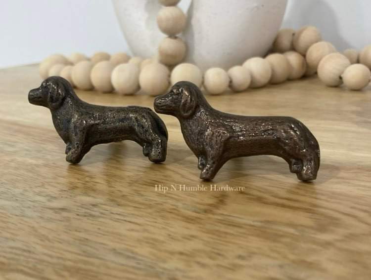 Dachshund Dog Metal Knob - Hip N Humble